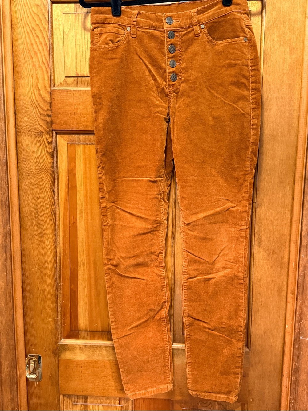 CAbi Women's Corduroy High-Rise Pants in Rusty Orange